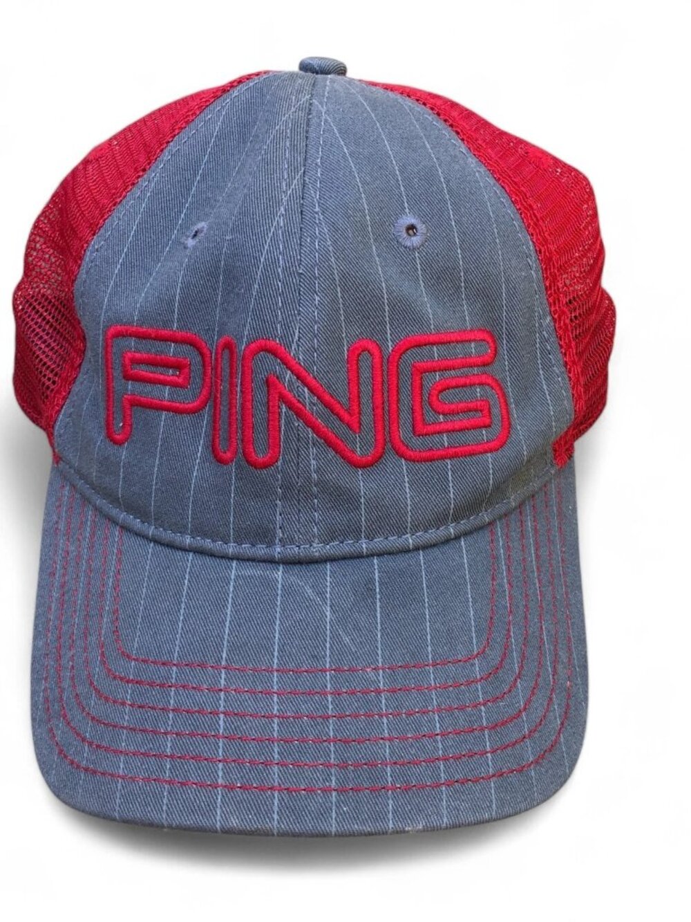 Vintage PING GOLF Trucker Hat Men's One Size Snapback Cap Grey Cap